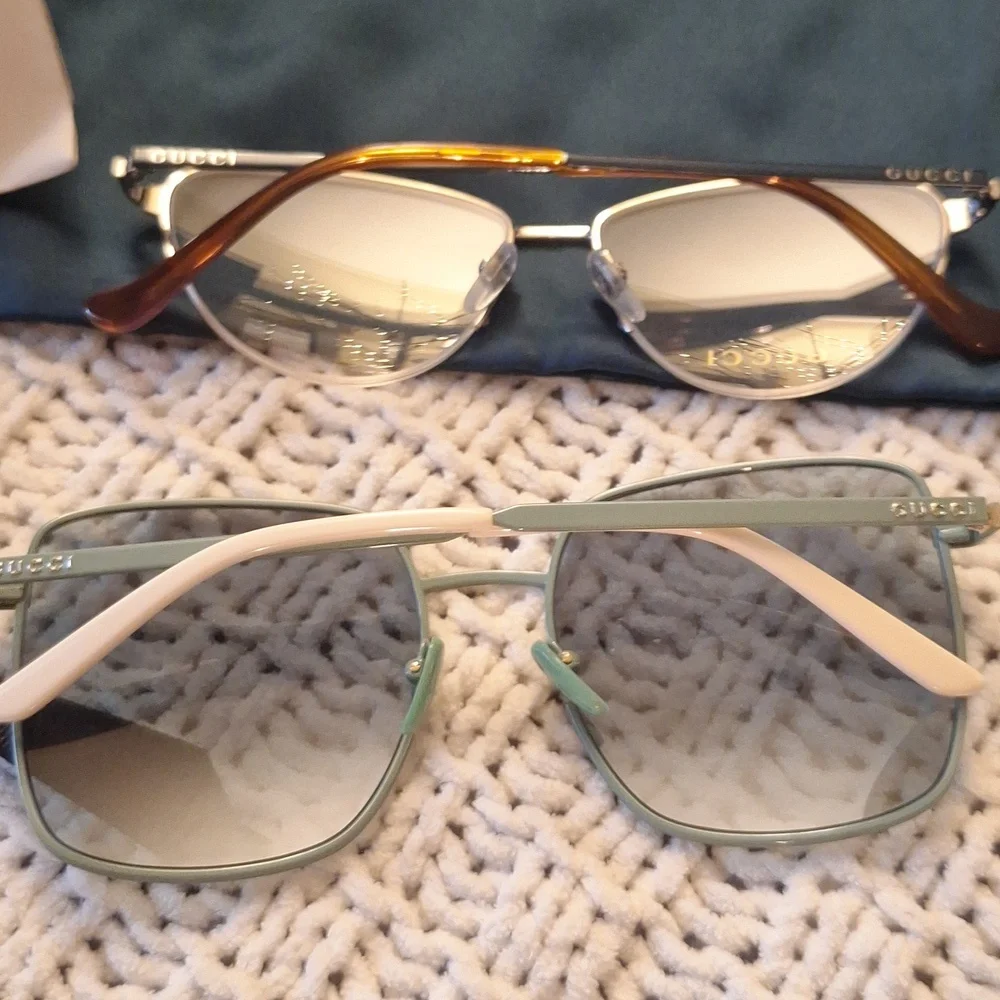 Gucci Green Sunglasses and Clear Glasses Eyewear Collection